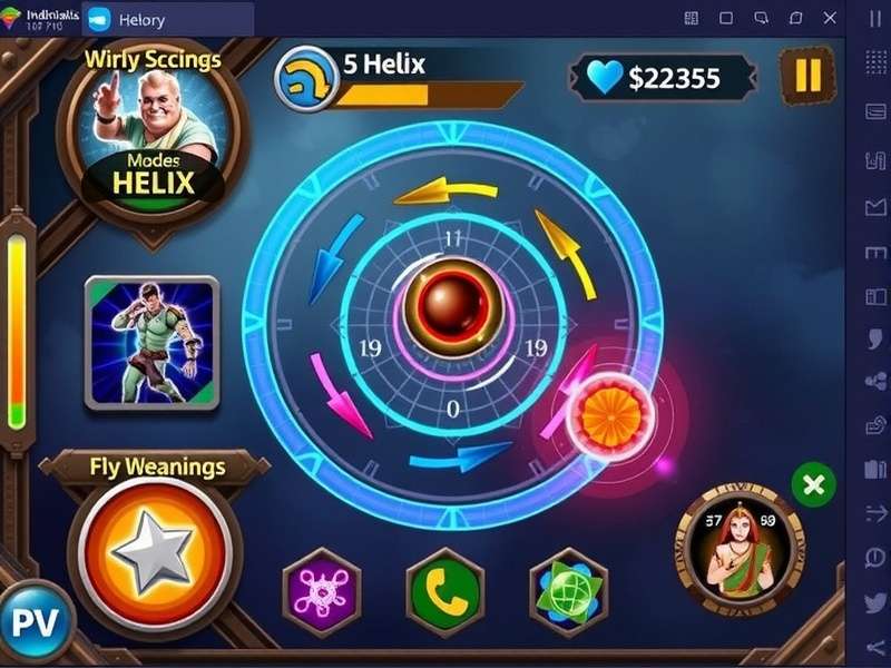 Indian Helix Pro Gameplay Interface Indian Helix Pro gameplay interface showing helix mechanics