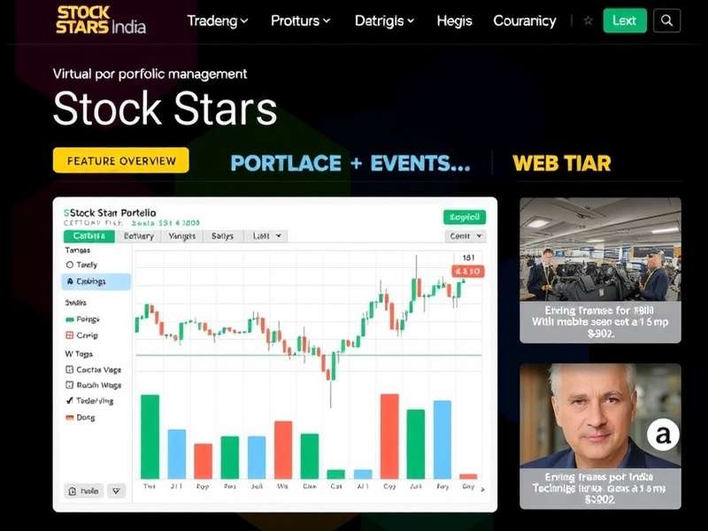 Stock Stars India Trading Dashboard Stock Stars India trading interface showcasing virtual portfolio management