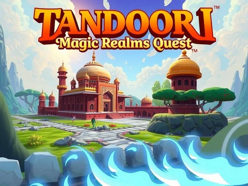 Tandoori Magic Realms Quest - Magical Indian Adventure Tandoori Magic Realms Quest game cover showing magical Indian landscape