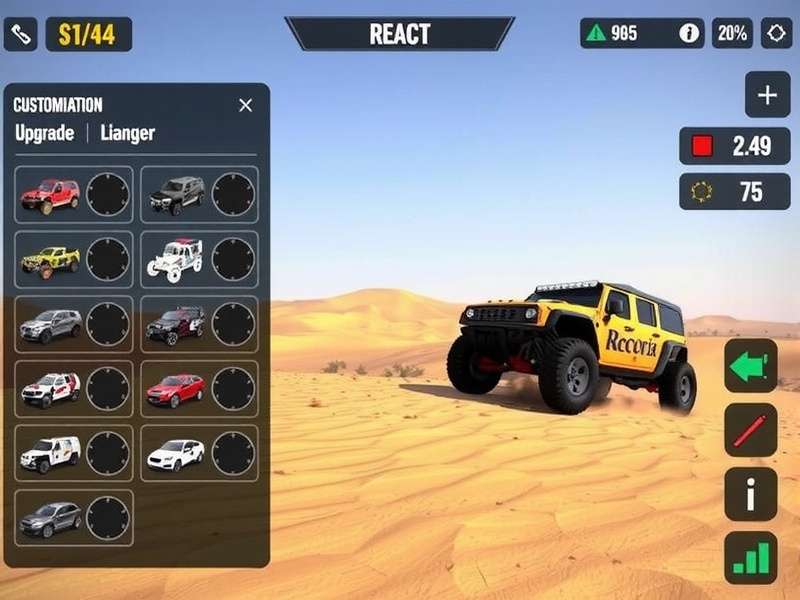 Dune Sprint Pro Desert Racing Gameplay Dune Sprint Pro gameplay screenshot showing desert racing
