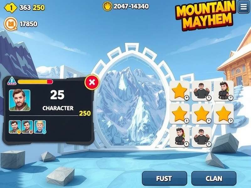 Mountain Mayhem character customization interface