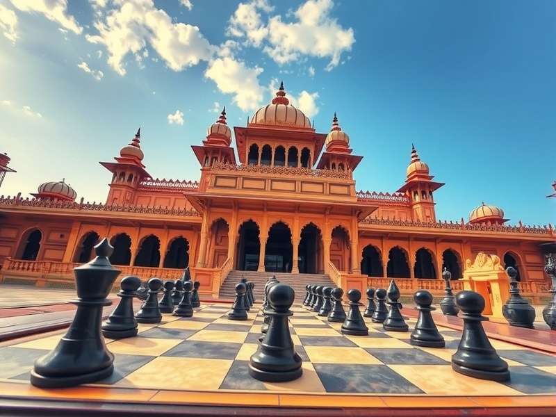 Traditional Mysore Rajah Game Setup Mysore Rajah game board with pieces