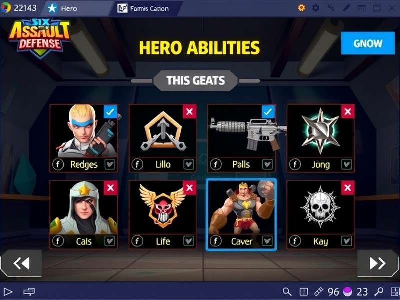 Six Assault Kolkata Defense Hero Selection Screen