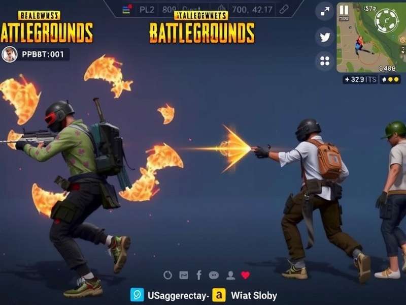 PUBG Mobile Arcade Mode gameplay screenshot showing intense combat