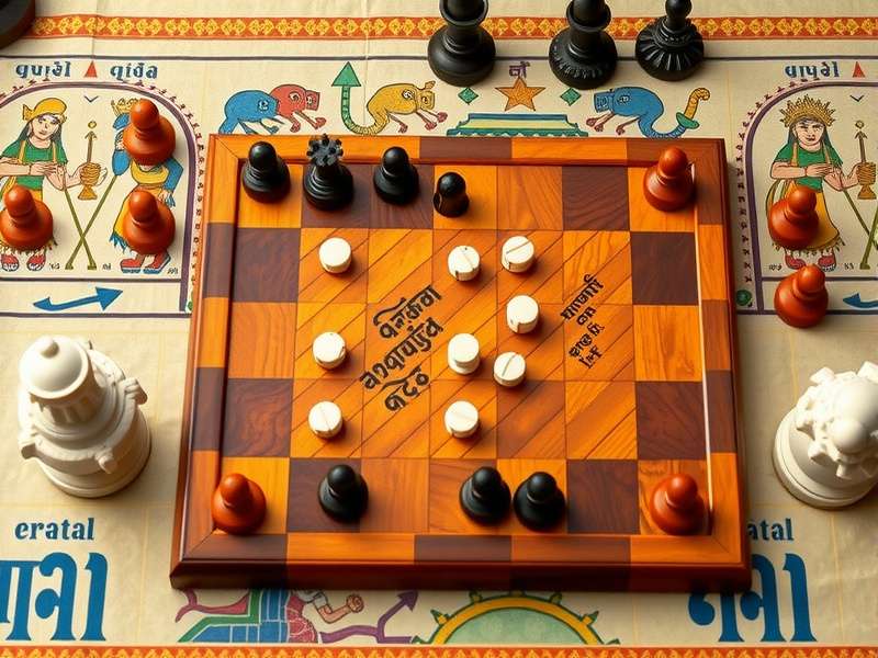 Ancient manuscript depicting Kodambakkam Royal gameplay