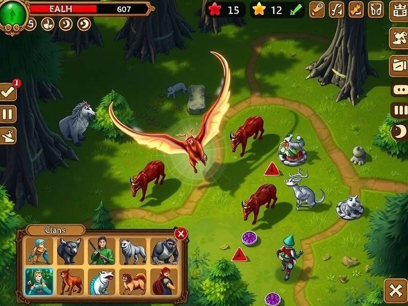 Forest Monarch Battle - Strategic Territory Control Forest Monarch Battle strategy map showing territory control and resource nodes