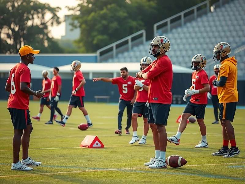 NFL Rising Talents India Game Competition NFL Rising Talents India athletes in competitive action