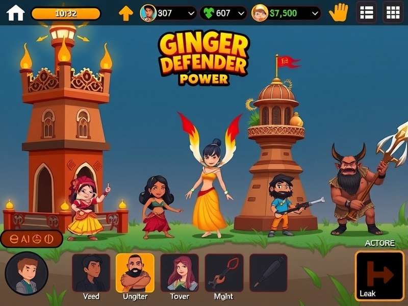 Ginger Defender Power character roster showing diverse Indian-inspired designs