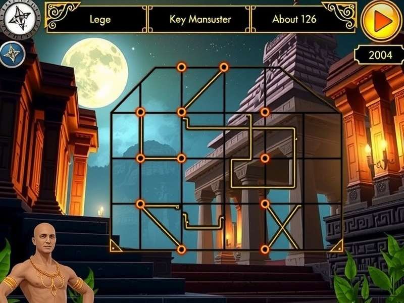 Moonlit Enigma Explorer - Mystical Temple Environment Moonlit Enigma Explorer gameplay screenshot showing mystical Indian temple environment