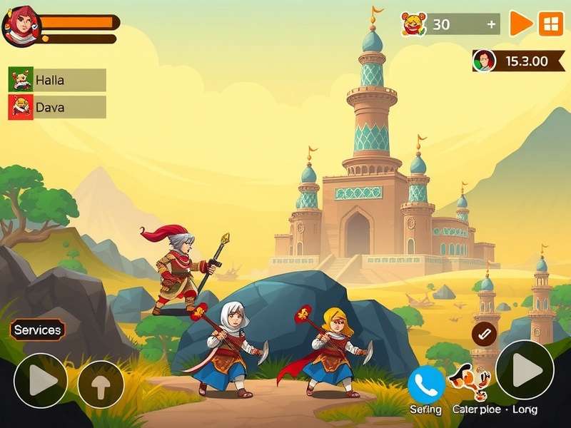 Hassan Heroic Hunters Gameplay Hassan Heroic Hunters gameplay screenshot showing character in action