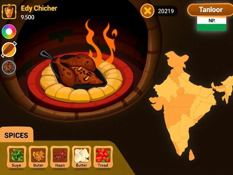 Tandoori Oven Odyssey gameplay screenshot showing spice selection