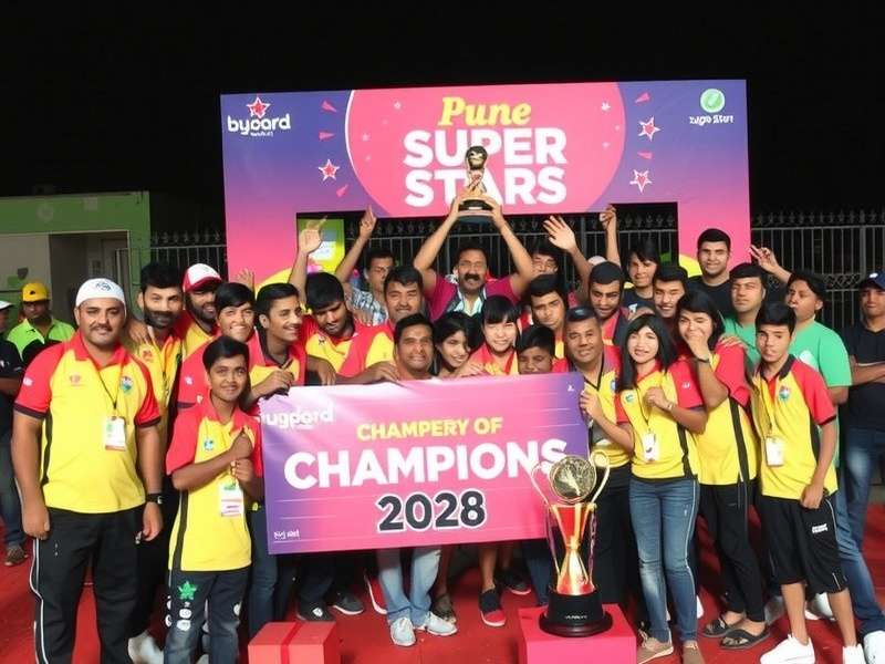 Pune Super Stars Championship Celebration Pune Super Stars team celebrating a championship victory