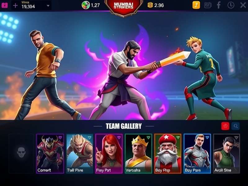 Mumbai Strikers gameplay screenshot showing character action