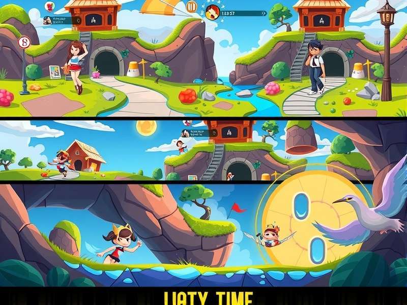 Breeze King level progression showing different environments