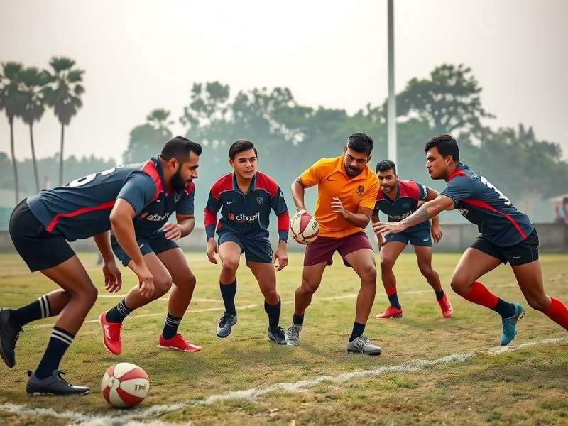 Indian rugby tournament action showing competitive play