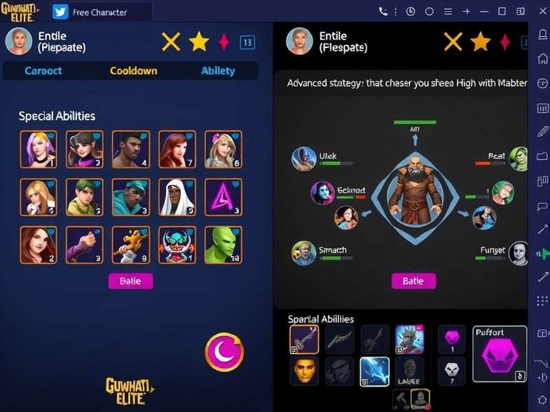 Guwahati Cheat Elite gameplay screenshot showing character selection interface