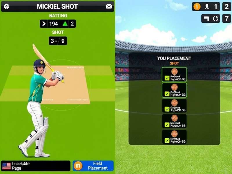 Punjab Power Forward batting interface showing shot selection