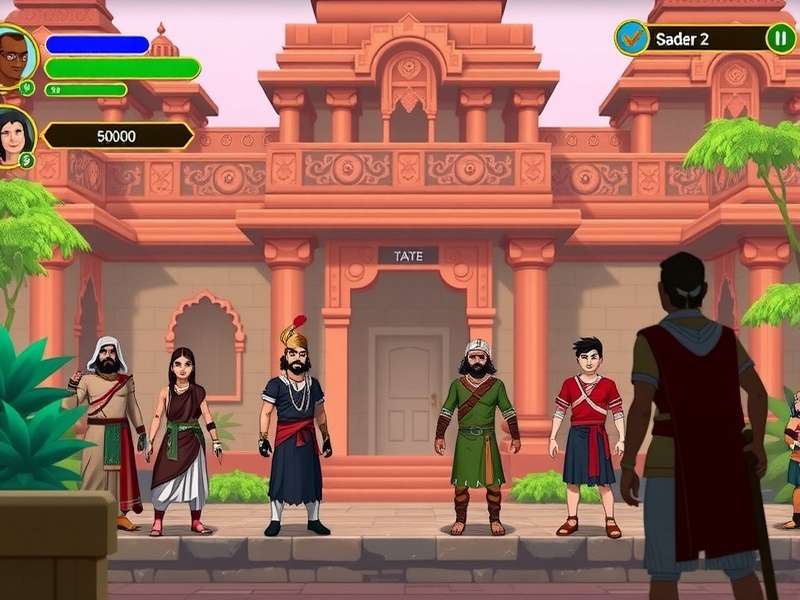 Character lineup from Rajas Quest Rise showing diverse cast