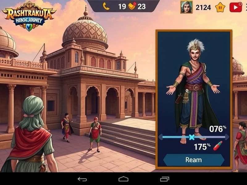 Rashtrakuta Heroic Journey story scene showing historical characters