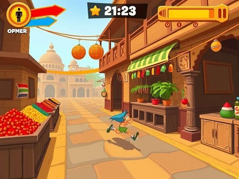 Indian Nutmeg Runner multiplayer mode showing multiple characters