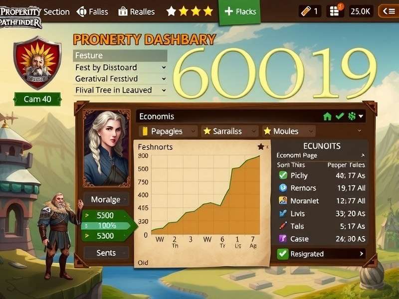 Prosperity Pathfinder Economic Dashboard Prosperity Pathfinder gameplay screenshot showing economic dashboard