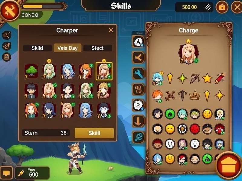 Celestial Trail Quest character skill tree interface