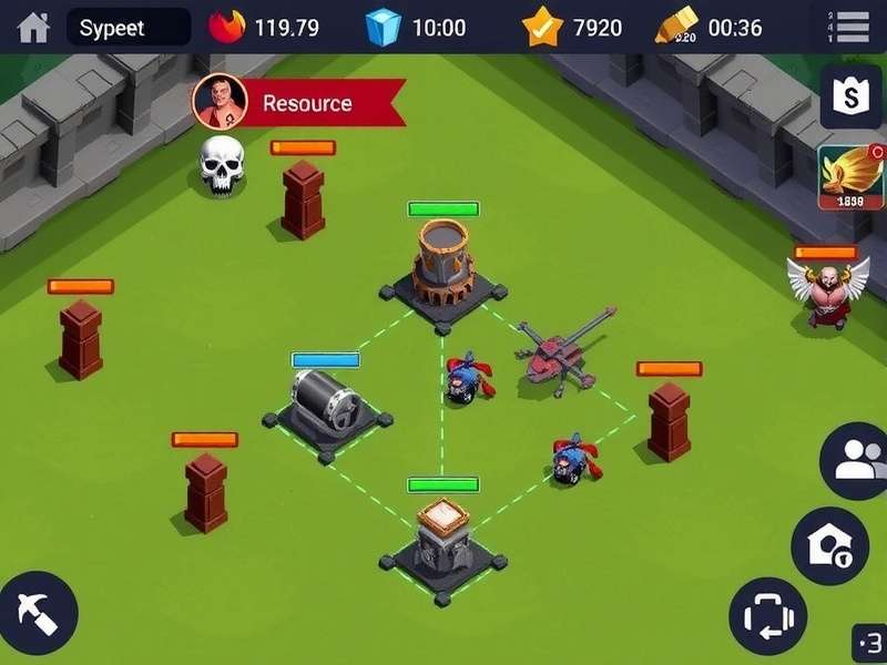 Legendary Defence gameplay screenshot showing towers and enemies