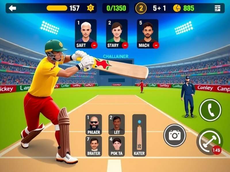 Dhamaka Star Striker gameplay screenshot showing batting action
