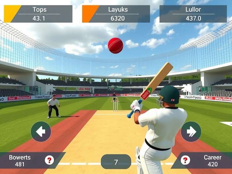 VR Cricket Epic Hitter gameplay showing batsman perspective