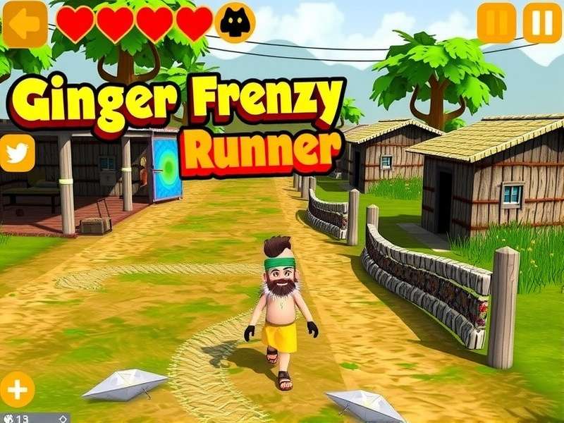 Ginger Frenzy Runner user interface and control layout
