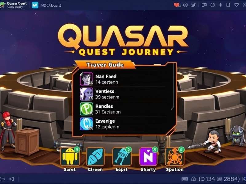 Quasar Quest Journey Game Interface