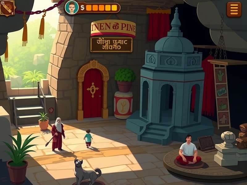 Mystic Temple Journey gameplay showing temple exploration