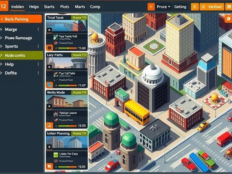 City Expansion Game resource management screen