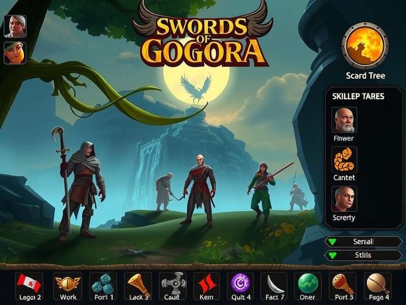 Swords Of Goa character customization and skill tree interface