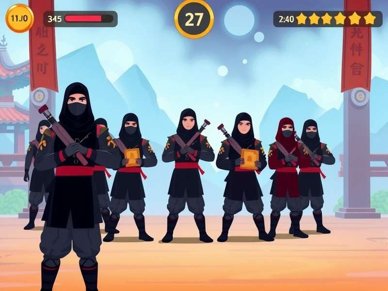 Character lineup from Namaste Ninjas game