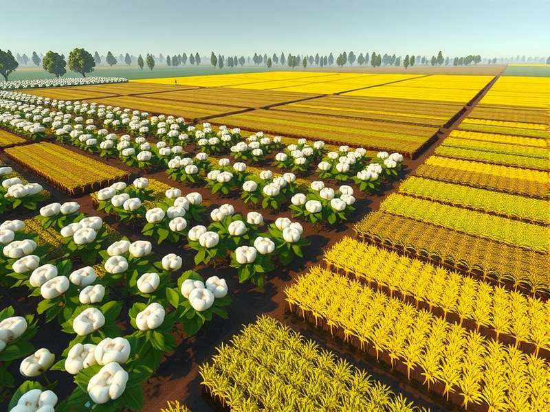 Cotton Splendor Coimbatore gameplay screenshot showing cotton fields