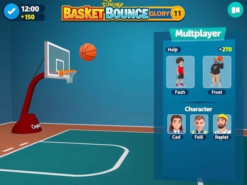 Multiplayer Gameplay in Basket Bounce Glory Basket Bounce Glory multiplayer match interface
