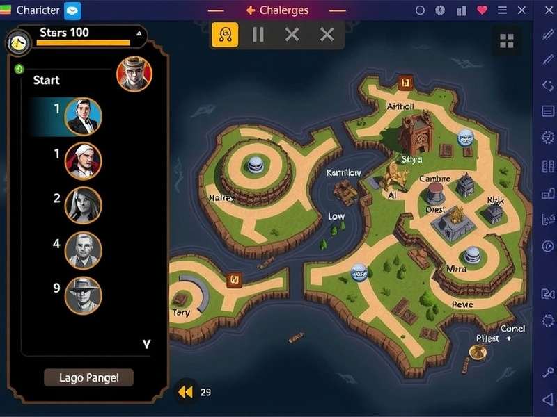 Valor S Challenge map overview showing strategic locations