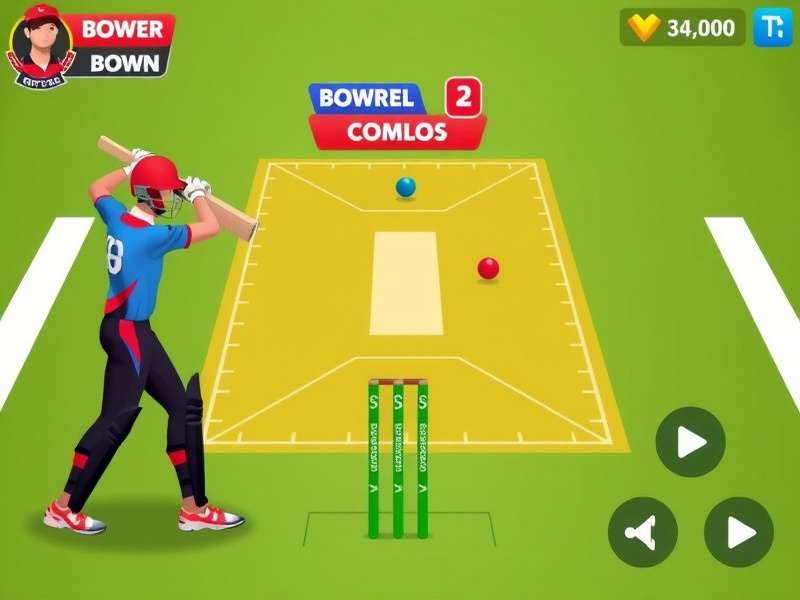 Virat Power Bash Boss gameplay screenshot showing batting interface