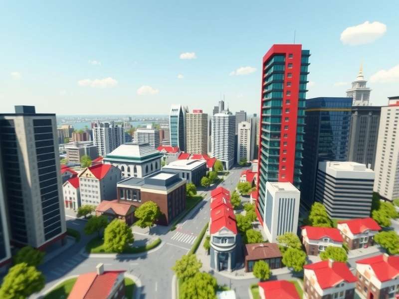 Urban Scape Master Game Interface Urban Scape Master city building interface showing residential and commercial zones