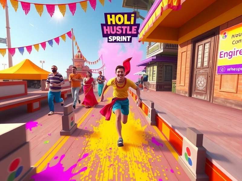 Holi Hustle Sprint character selection and customization options