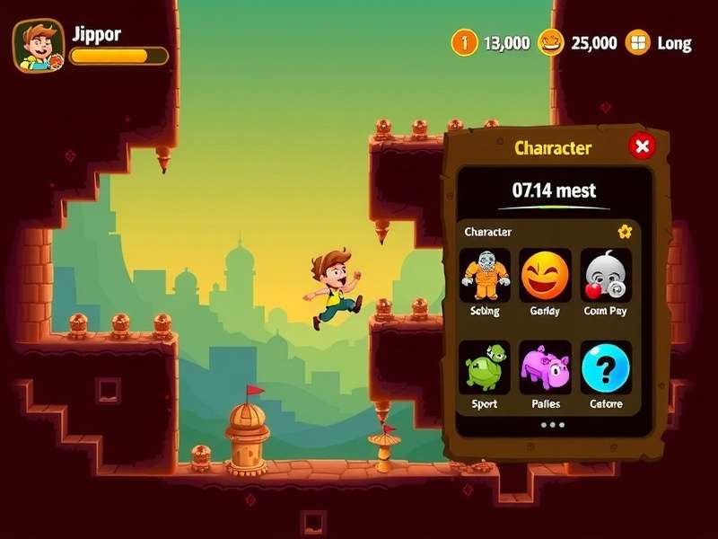 Jaipur Jumper Master gameplay screenshot showing character jumping between platforms