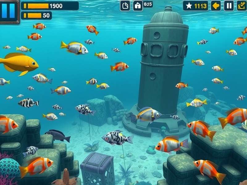 Submarine Explorer India Underwater Exploration Submarine Explorer India gameplay screenshot showing underwater environment