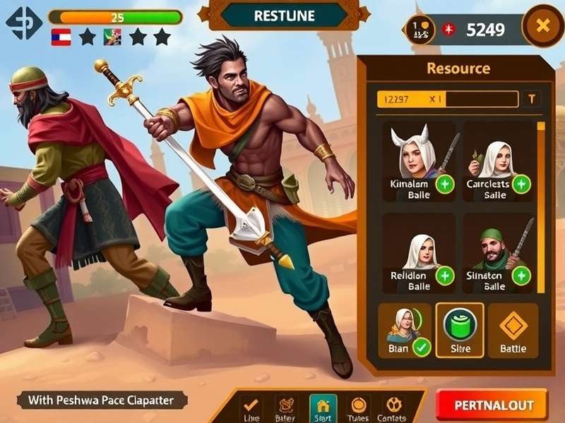 Peshwa Pace Master Strategic Battle Peshwa Pace Master gameplay screenshot showing strategic battle