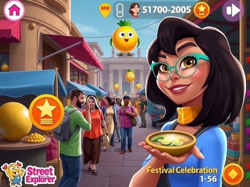 Festival Scene in Jalebi Street Explorer Jalebi Street Explorer Festival Celebration