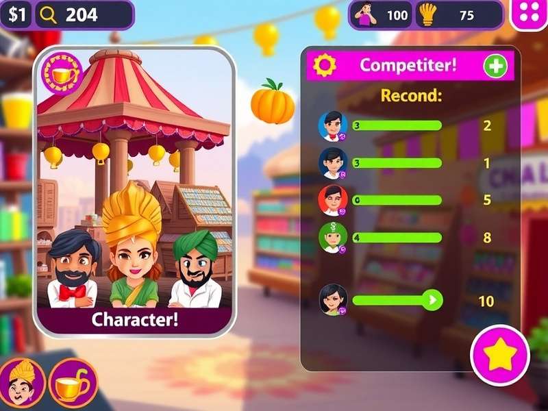 Character selection screen showing diverse Indian characters in Creamy Lassi Journey