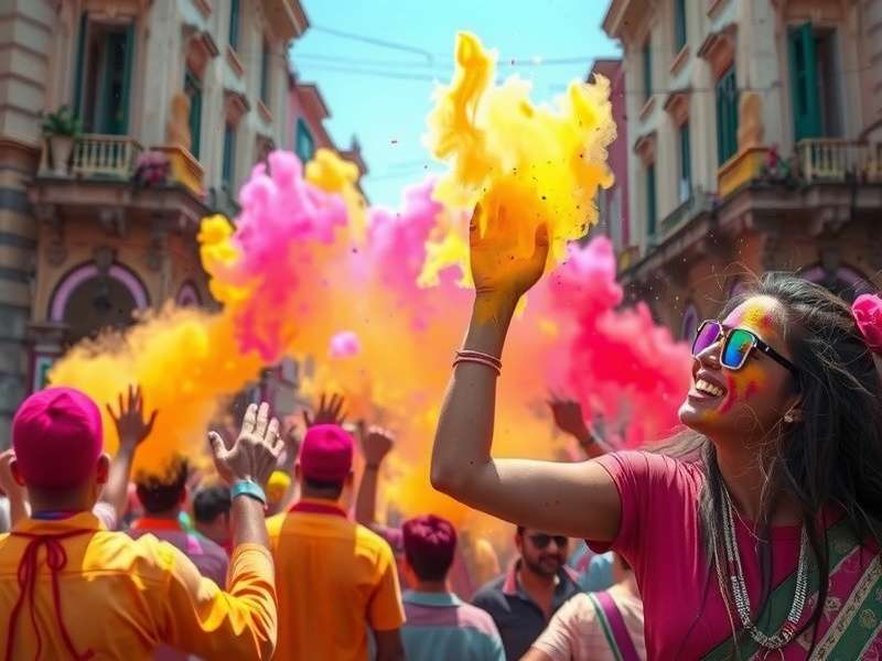 Vibrant Holi Carnival technical features and color engine