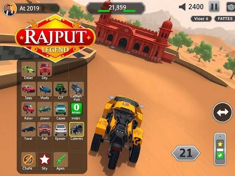 Rajput Rally Legend vehicle customization interface