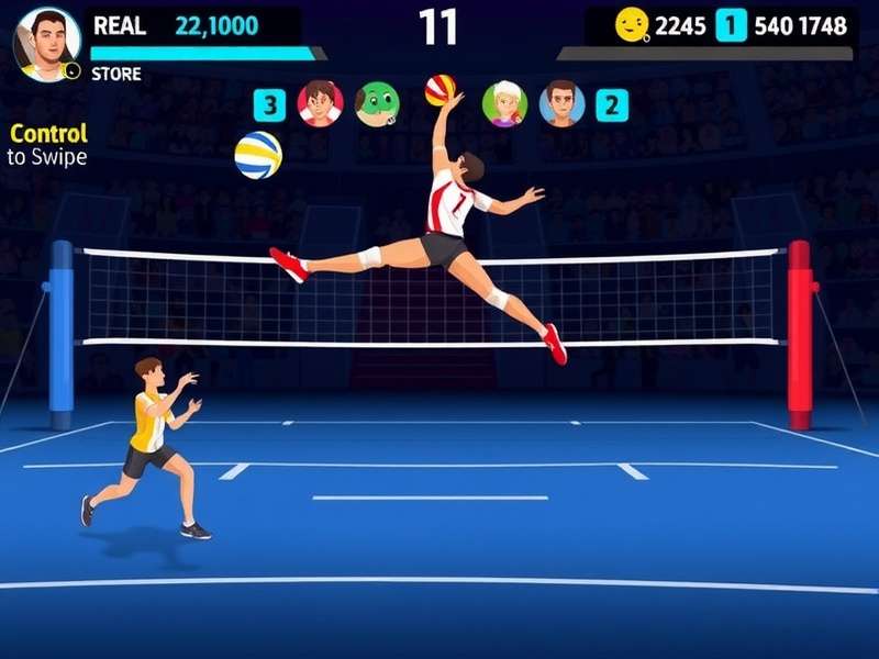 Spike Dominators Gameplay Spike Dominators gameplay screenshot showing intense volleyball action