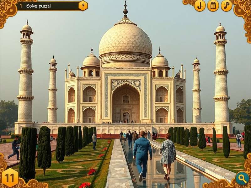 Taj Mahal Cryptic Challenge puzzle solving interface
